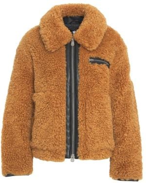 Save The Duck Faux Fur & Shearling Jackets - Brown