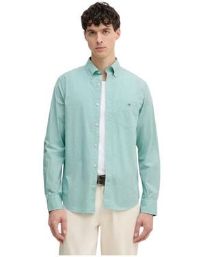 GANT Overhemden ,Blauw ,Katoen Klassiek Poplin Gingham Overhemd
