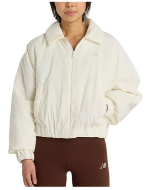 New Balance Fitness ,Katoen Woven Bomber Jacket - Naturel