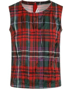 Comme des Garçons Sleeveless Tops - Red
