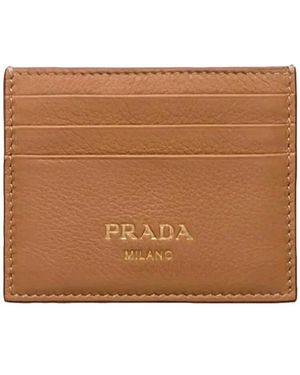 Prada Accessoires ,Portacarte - Bruin