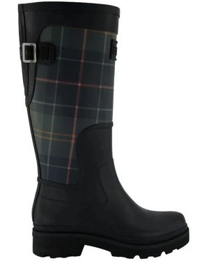 Barbour Schoenen ,Zwart ,Leer Dena Hoge Wellington Laarzen