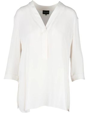 Giorgio Armani Zijden Blouse Model: Blusa - Wit