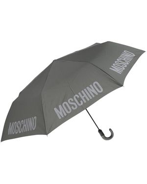 Moschino Accessoires ,Grijs ,Polyester Topless Opvouwbare Paraplu