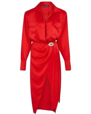 David Koma Shirt Dresses - Red
