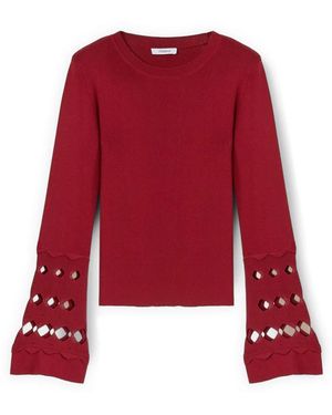 mötivi Round-Neck Knitwear - Rojo