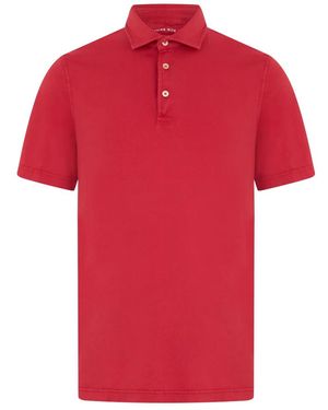 Fedeli Tops ,Rood ,Katoen Polo Shirt