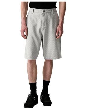 Daily Paper Korte Broeken ,Grijs ,Denim Monogram Denim Shorts