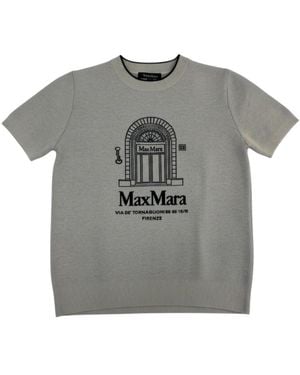 Max Mara Round-Neck Knitwear - Gray