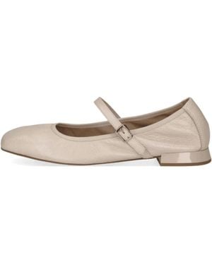 Caprice Ballerina Shoes - Natural