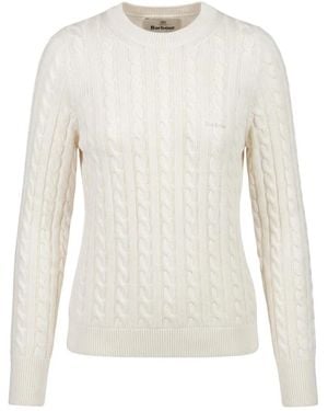 Barbour Round-Neck Knitwear - Blanc
