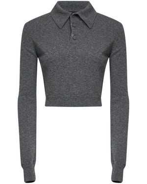 Mugler Polo Shirts - Gris