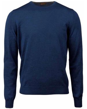 Stenströms Blauer Merino Rundhalsausschnitt Pullover