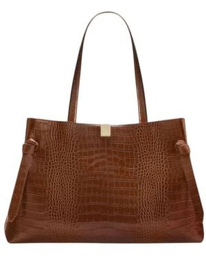Yuzefi Tassen ,Bruin ,Leer Gyoza Tote