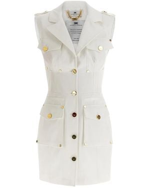Elisabetta Franchi Short Dresses - Blanco