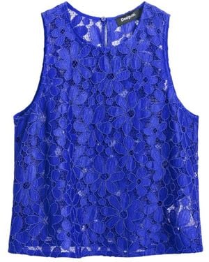 Desigual Sleeveless Tops - Blu
