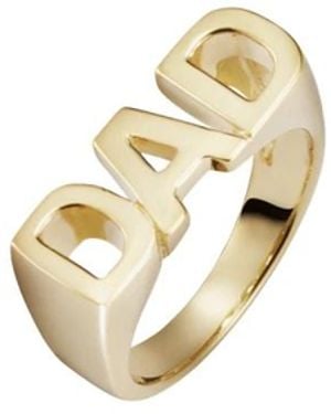 Maria Black Accessoires ,Geel ,Dad Ring - Metallic