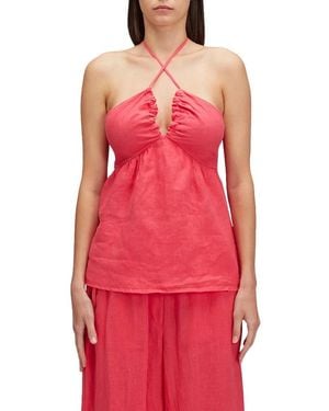 Sundek Sleeveless Tops - Red