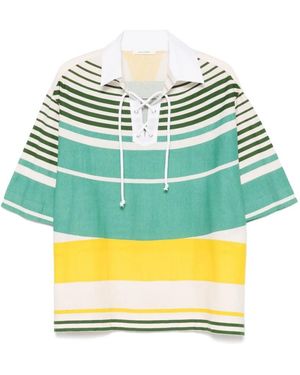 Craig Green Tops ,Veelkleurig ,Katoen Lace-Up Polo - Geel