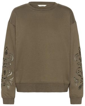 Cream Sweatshirts - Green