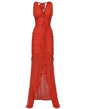 For Love & Lemons Rotes Kayta Gown Kleid