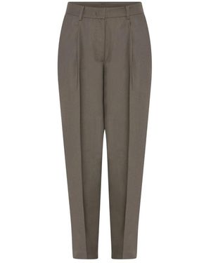 Bruuns Bazaar Slim-Fit Trousers - Grigio