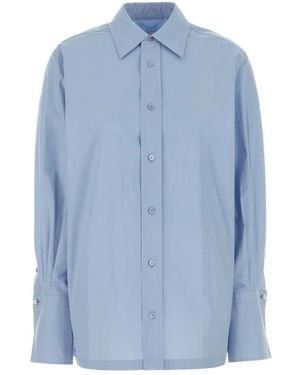 Carven Overhemden ,Blauw ,Sh401-Long Shirt