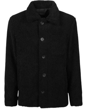 Herno Jassen ,Zwart ,Wol Melange Teddy Jas