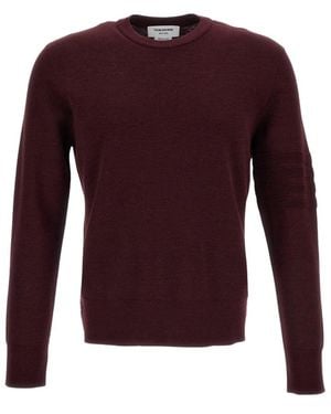 Thom Browne Round-Neck Strickwaren - Lila