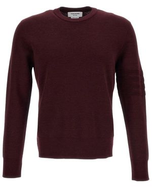 Thom Browne Milano Stitch 4-Bar Pullover - Paars