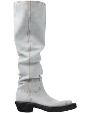 Camper Cowboy & Biker Boots - Grey