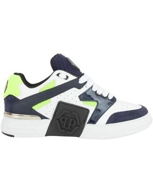 Philipp Plein Leder lo-top sneakers in blau