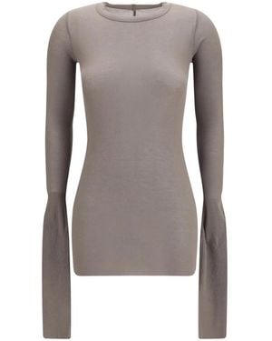Rick Owens Truien & Vesten ,Grijs ,Tops Met Lange Mouwen - Bruin
