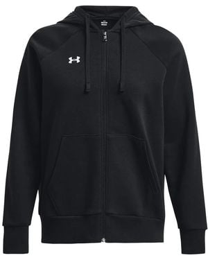 Under Armour Hoodies & Sweatvesten ,Zwart ,Katoen Rival Fleece Hoodie Full-Zip - Blauw