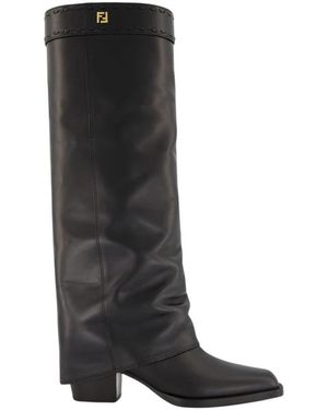 Fendi Minerva Overknee-Stiefel - Schwarz