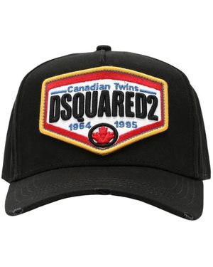 DSquared² Logo Baseball Cap - Zwart