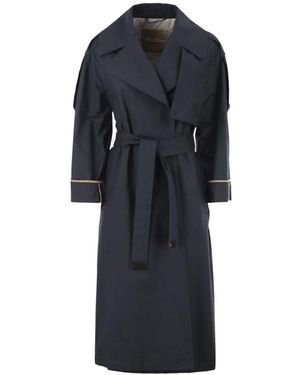 Max Mara Belted Coats - Blauw