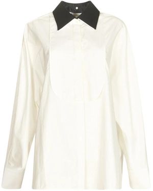 Lanvin Contrasting Collar Shirt - Weiß