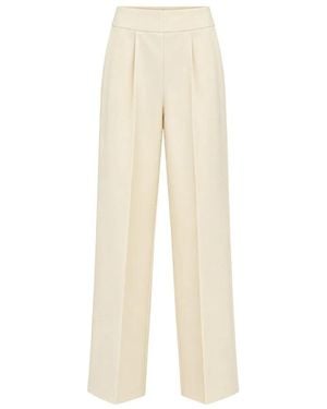 Semicouture Broeken ,Wijde Broek - Naturel