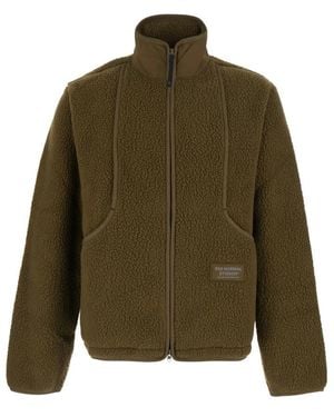 Pas Normal Studios Fitness ,Groen ,Polyester Off-Race Pile Fleece Jas