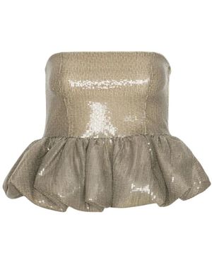 ROTATE BIRGER CHRISTENSEN Sleeveless Tops - Marrón