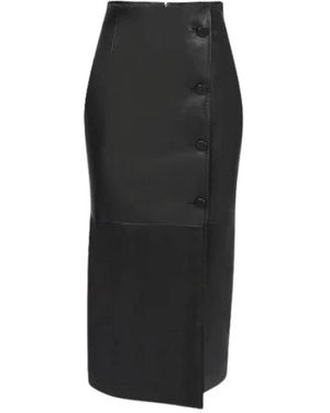 Nina Ricci Leather Skirts - Black