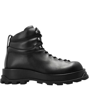 Jil Sander Lace-Up Boots - Negro