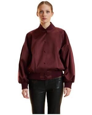 Cynthia Rowley Jassen ,Rood ,Satijn Satijnen Bomberjack