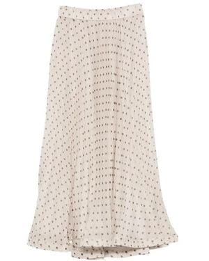 P.A.R.O.S.H. Chiffon Faltenrock - Natur