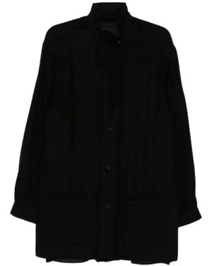 Yohji Yamamoto Gewatteerd Overhemdjack - Zwart