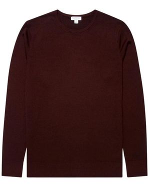 Sunspel Merino Rundhals-Pullover - Lila