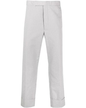 Thom Browne Straight Trousers - Grigio