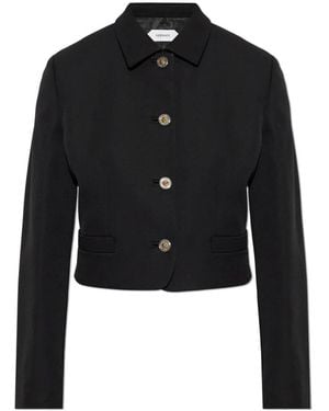 Versace Jassen ,Zwart ,Wol Wol Blazer