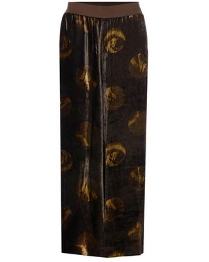 Uma Wang Broeken ,Bruin ,Wijde Broek - Zwart